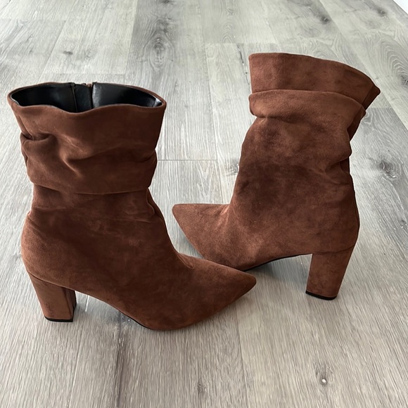 Suede High Heeled Boots - Picture 1 of 4